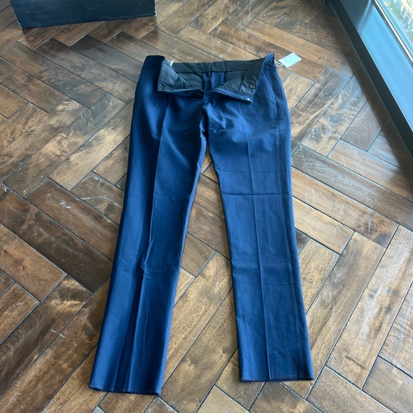 Kent & Curwen made in Bulgaria 100% cotton size 40/36 fitted unhemmed trousers